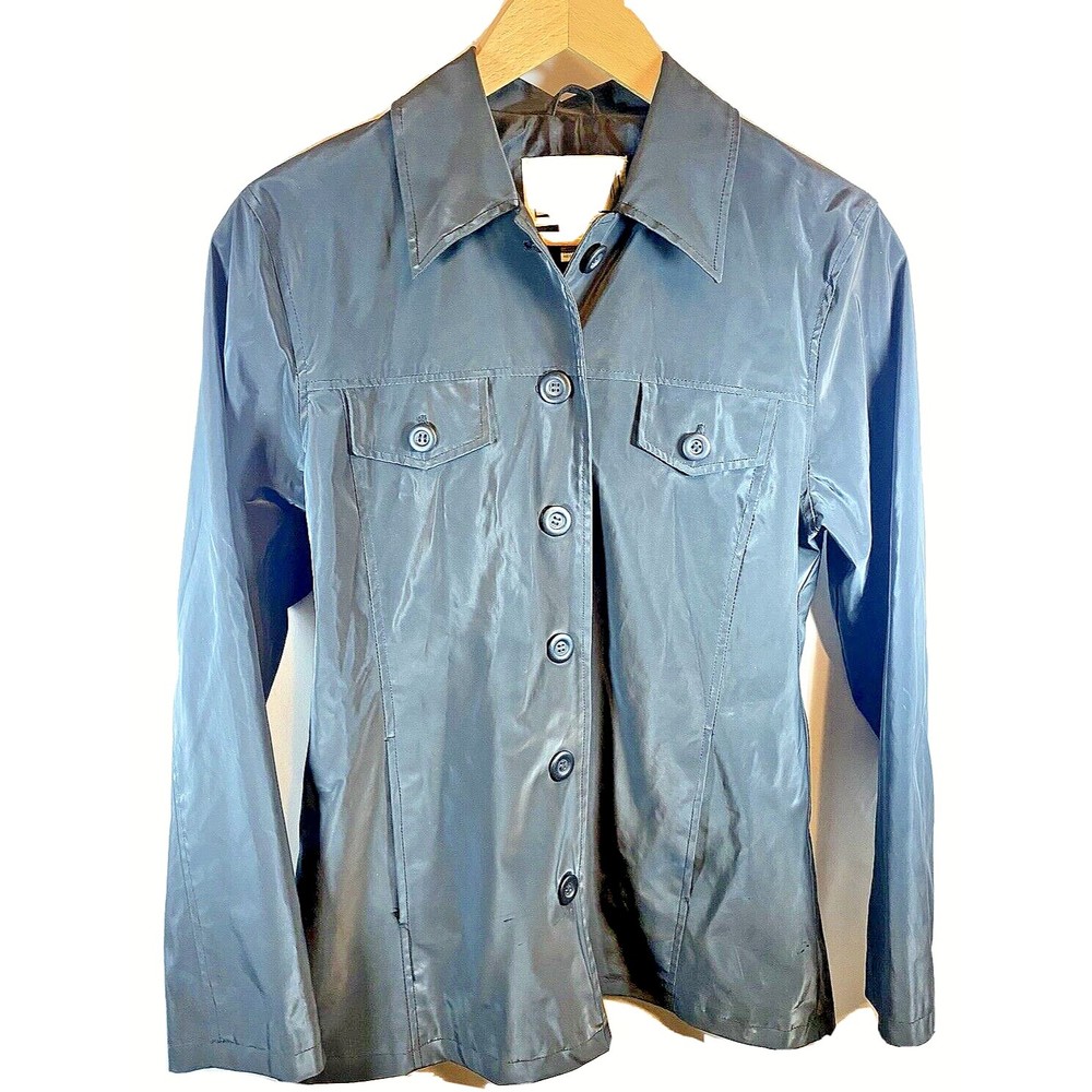 BB Dakota Vintage Pret‎ A Porter Rain Jacket Large Lightweight Windbreaker Black